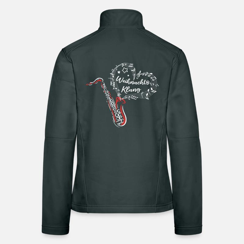 Weihnachten Saxofon Weihnachtsklang Musik Frauen Softshelljacke