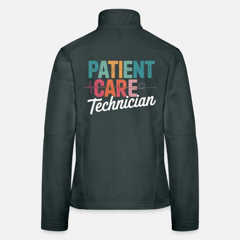 Conception de technicien en soins aux patients Veste en tissu softshell Femme
