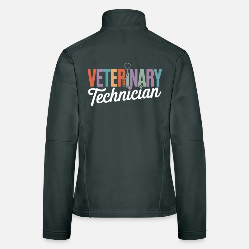 Logo Arc-en-ciel du technicien vétérinaire Veste en tissu softshell Femme