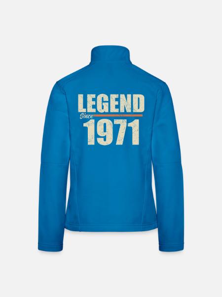 Birthday 1971 | Legend since 1971 - Women's Softshell Jacket - black - Back