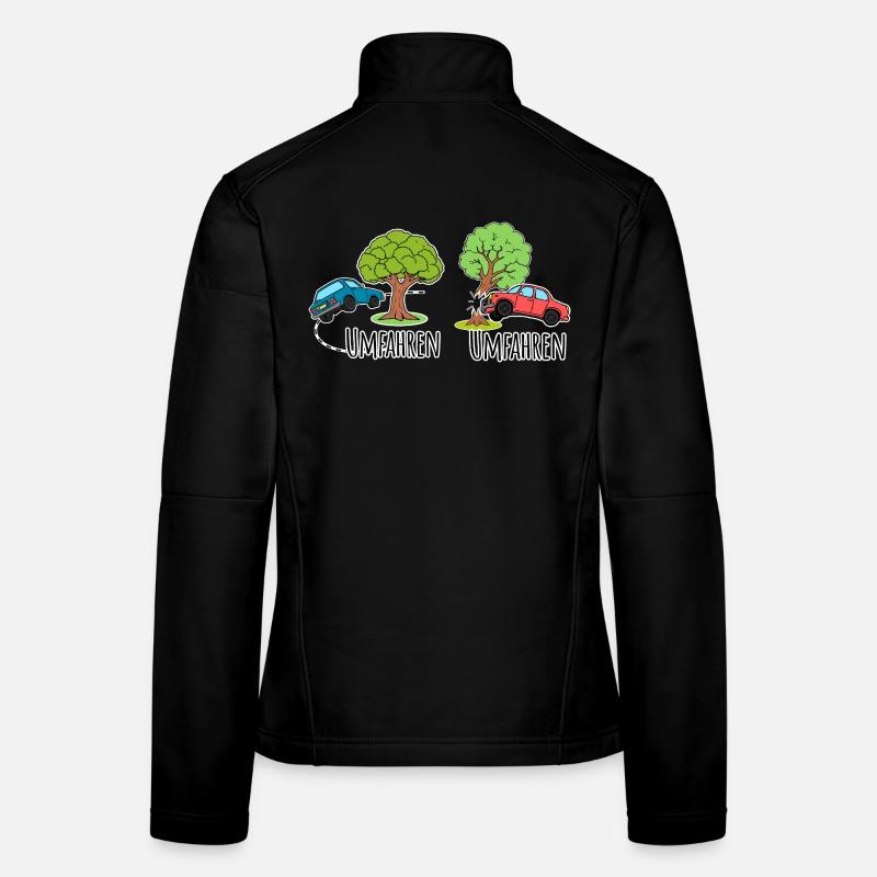 Mit dem Auto den Baum umfahren oder umfahren? Frauen Softshelljacke