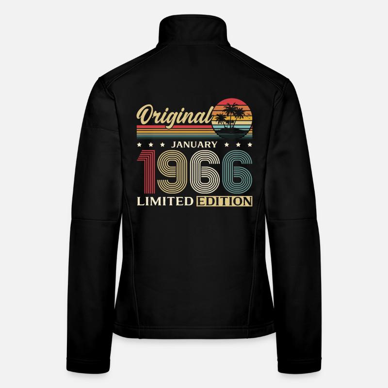50th Birthday Original January Born 1966 Women's Softshell Jacket