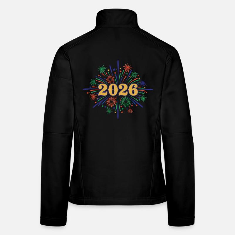 2026 Fireworks Celebration Design Women's Softshell Jacket