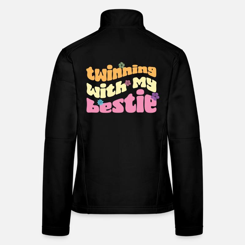 Mit meiner Bestie twinning Frauen Softshelljacke