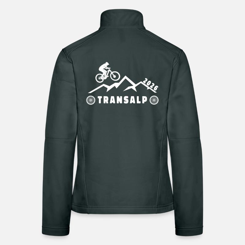 Transalp 2026 à vélo Veste en tissu softshell Femme