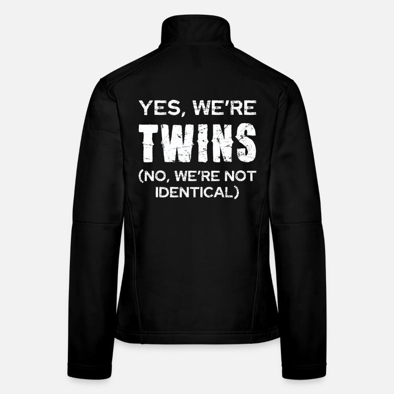 Blague sur les jumeaux : Pas identique Veste en tissu softshell Femme