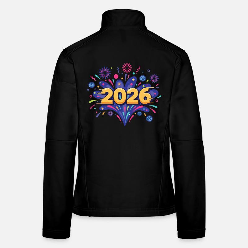 2026 Feuerwerksfeier Silvesterabend Frauen Softshelljacke