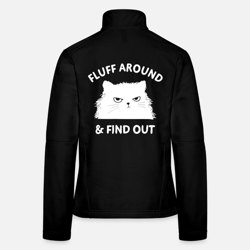 Fluff herum und finde eine lustige Katze Frauen Softshelljacke