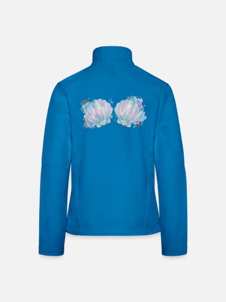 Meerjungfrau Karneval Kostüm Damen Fasching  - Frauen Softshelljacke - Schwarz - Hinten