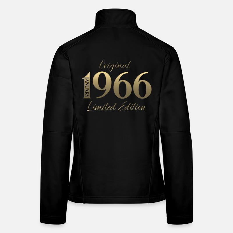 60. Geburtstag Original Januar Jahrgang 1966 Frauen Softshelljacke