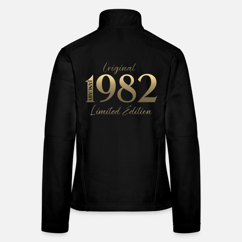 44e anniversaire Original janvier 1982 Veste en tissu softshell Femme