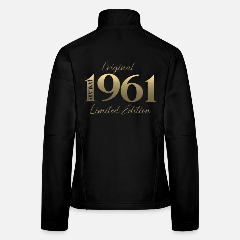 65e anniversaire Original janvier 1961 Veste en tissu softshell Femme