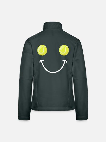 Tennis Happy Face - Women's Softshell Jacket - black - Back