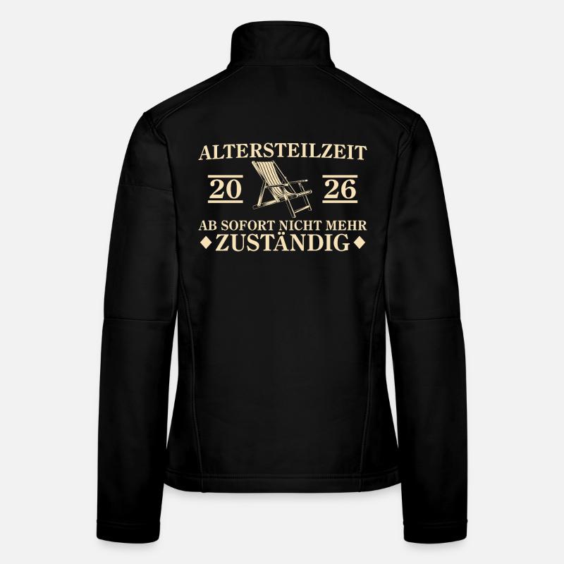 Retraite partielle 2026 Plus responsable Retraite anticipée Veste en tissu softshell Femme