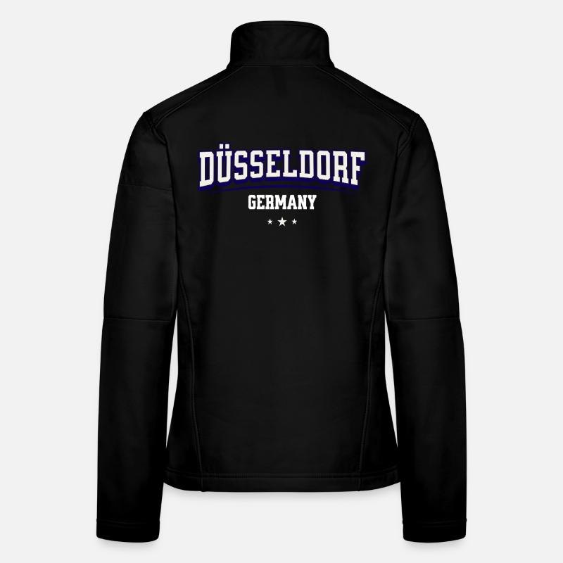 Dusseldorf Germany Varsity Logo Women's Softshell Jacket