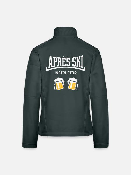 Moniteur Après-Ski (Bière, Après-Ski Concave, NEG2C) - Veste en tissu softshell Femme - noir - Dos