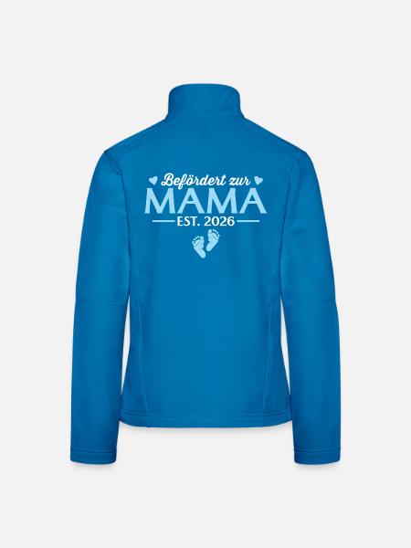 Befördert zur Mama 2026 Babyparty - Frauen Softshelljacke - Schwarz - Hinten