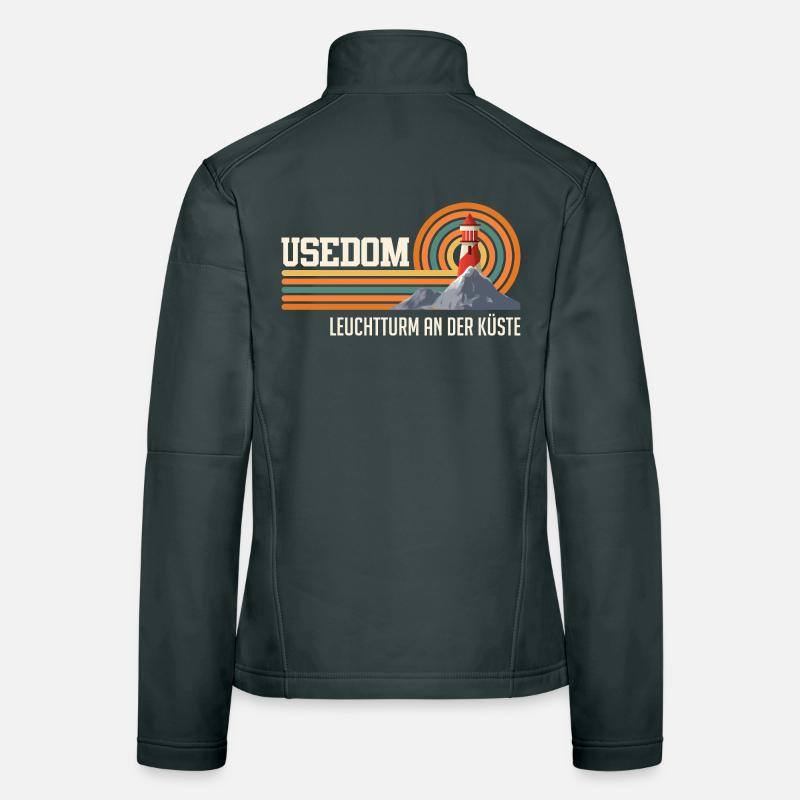 USEDOM LIGHTHOUSE ON THE COAST Fun Women's Softshell Jacket