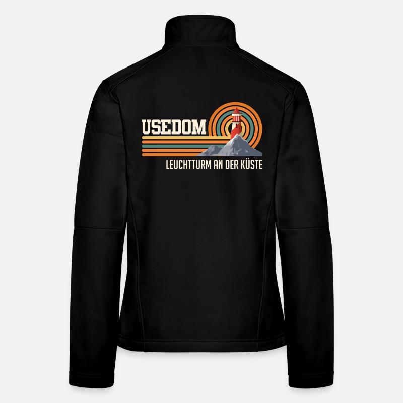 USEDOM LIGHTHOUSE ON THE COAST Fun Women's Softshell Jacket