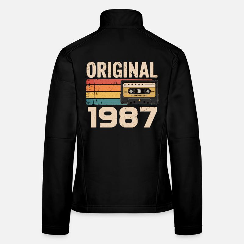 Original 1987 Vintage 1987 Rétro Anniversaire Veste en tissu softshell Femme
