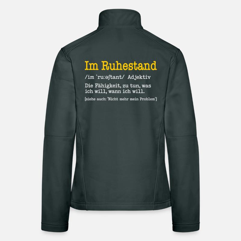 Retired Definition Funny Retiree Gift Women's Softshell Jacket