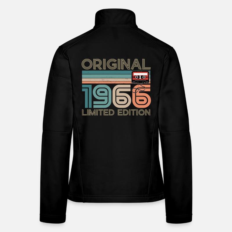 60 ans 60e Anniversaire 1966 Original Vintage Veste en tissu softshell Femme