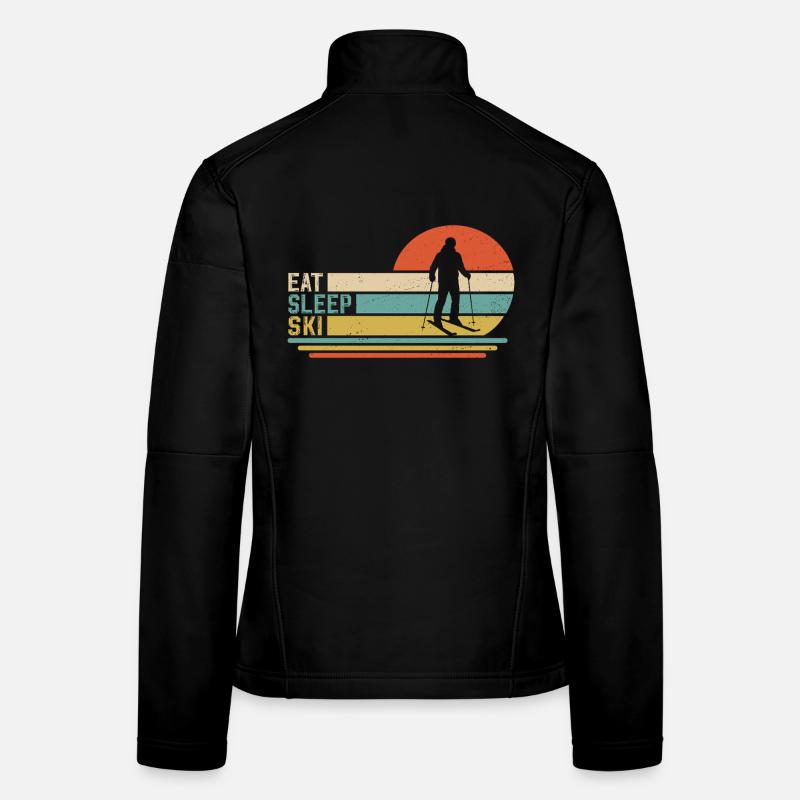 eat sleep ski  Frauen Softshelljacke