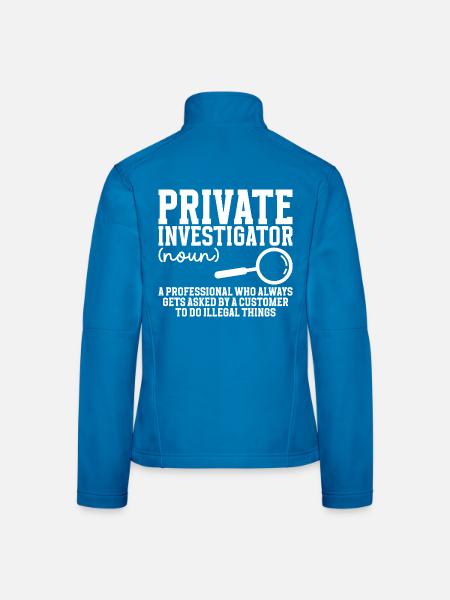 Privatdetektiv-Kostümbeobachtung Privatdetektiv - Frauen Softshelljacke - Schwarz - Hinten