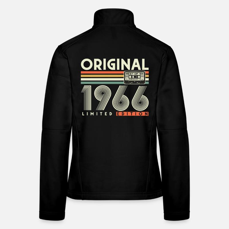 Vintage 1966 Vintage 60e anniversaire rétro Veste en tissu softshell Femme