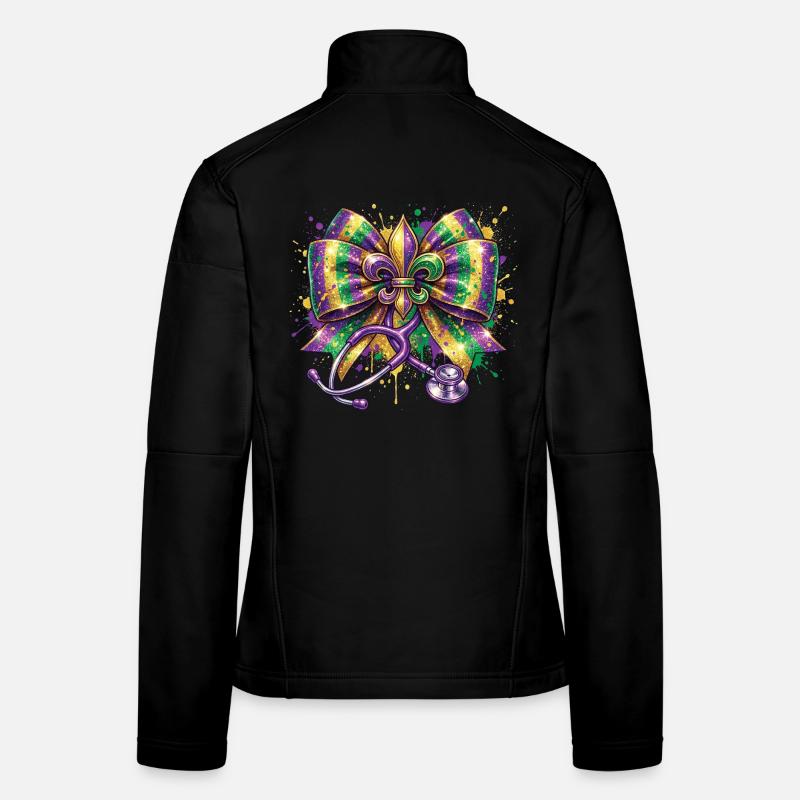 Infirmière Docteure du Mardi Gras, Fleur De Lys Veste en tissu softshell Femme