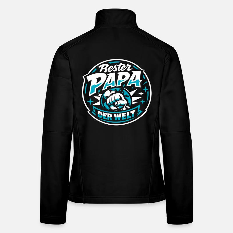 Best Dad in the World Funny Cute Gift Women's Softshell Jacket