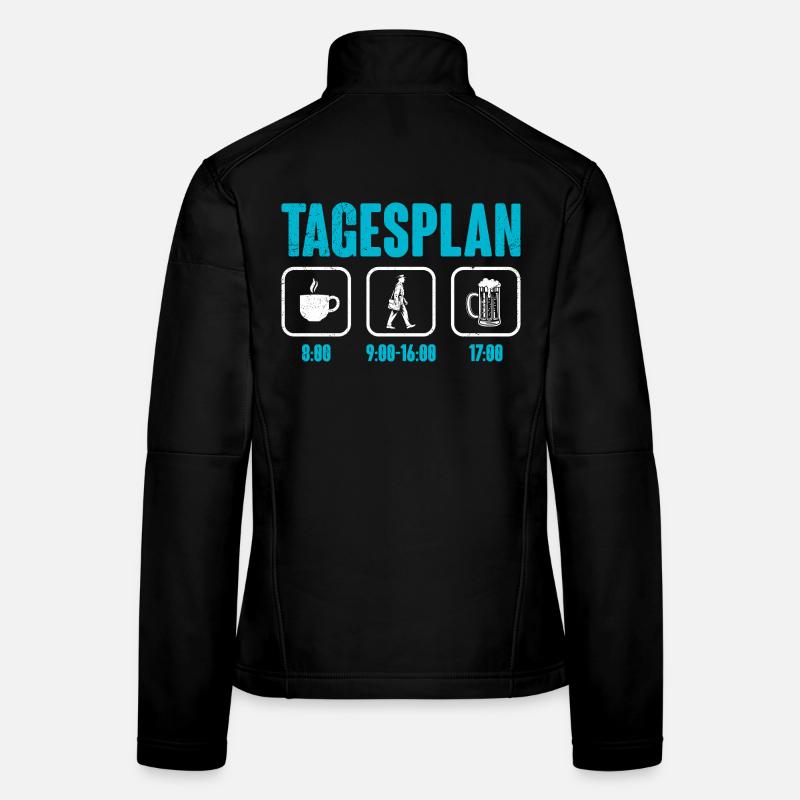 Postman DAILY SCHEDULE Parcel Deliverer Funny Women's Softshell Jacket