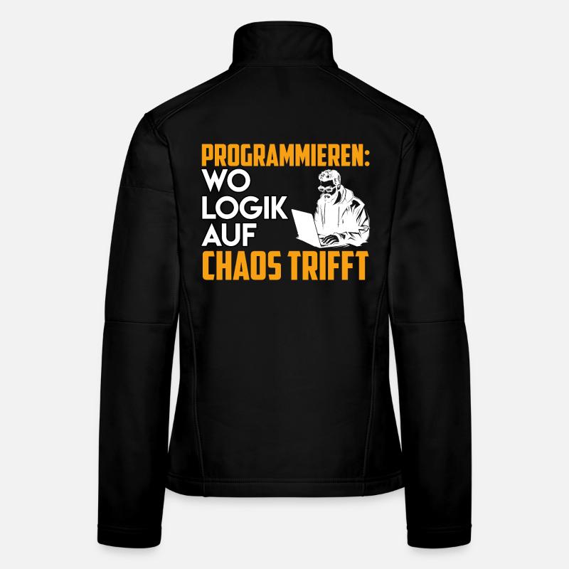 PROGRAMMATION OÙ LA LOGIQUE RENCONTRE LE CHAOS Drôle Veste en tissu softshell Femme