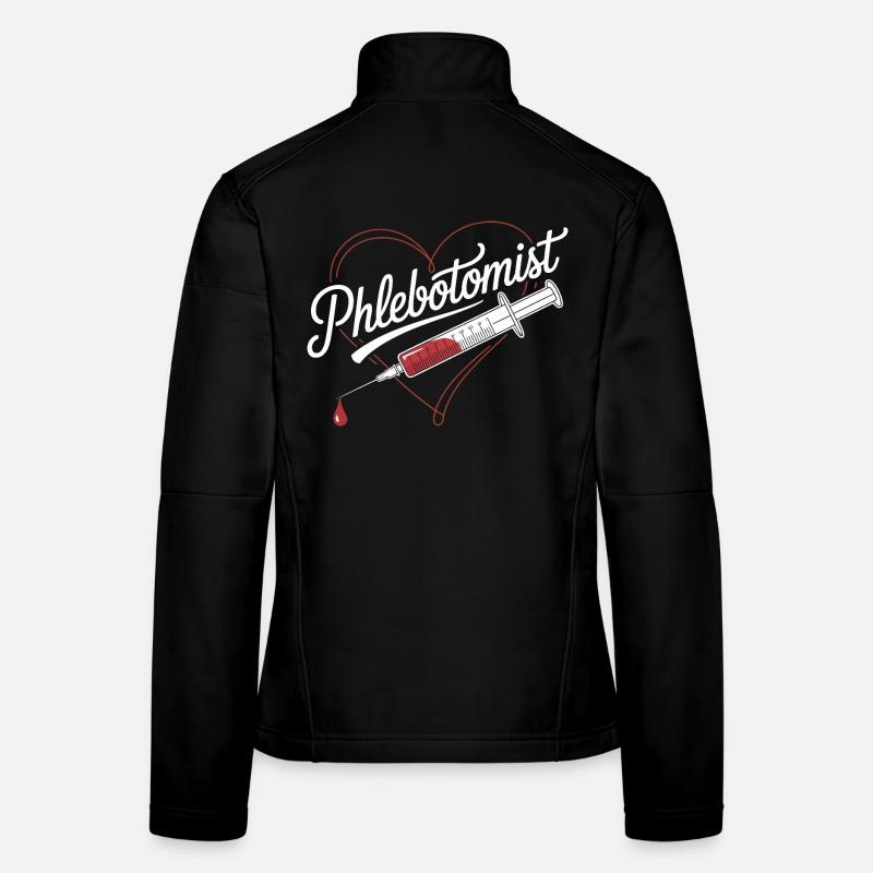 Phlebotomist Heart Injection Women's Softshell Jacket