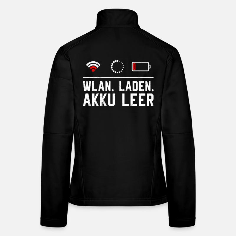 Coder WiFi. LOADING. BATTERY EMPTY FUNNY Women's Softshell Jacket