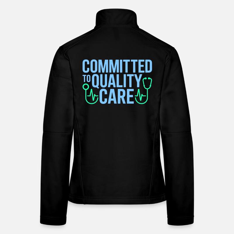 Nurse Practitioner Committed To Quality Nursing Women's Softshell Jacket