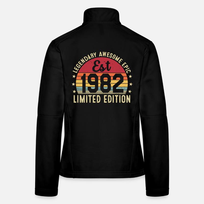 44th Anniversary - Vintage Gift 1982 Women's Softshell Jacket