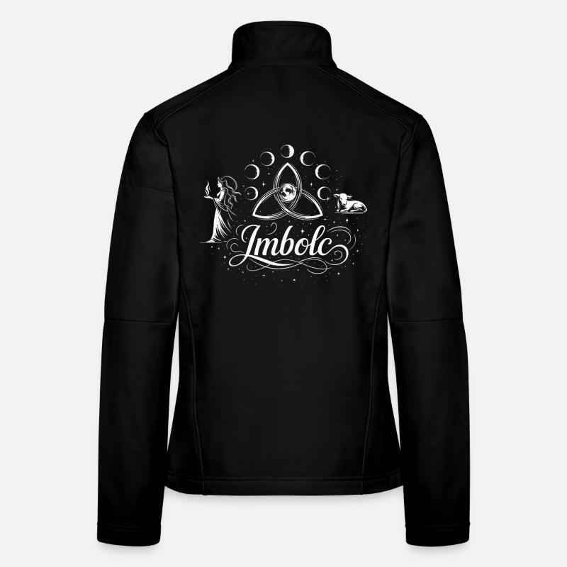Festival des Bougies d’Imbolc avec Brigid, Lamb et Moon Veste en tissu softshell Femme