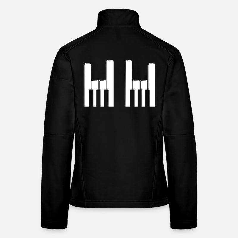 Klaviertasten Fingerhörner Frauen Softshelljacke