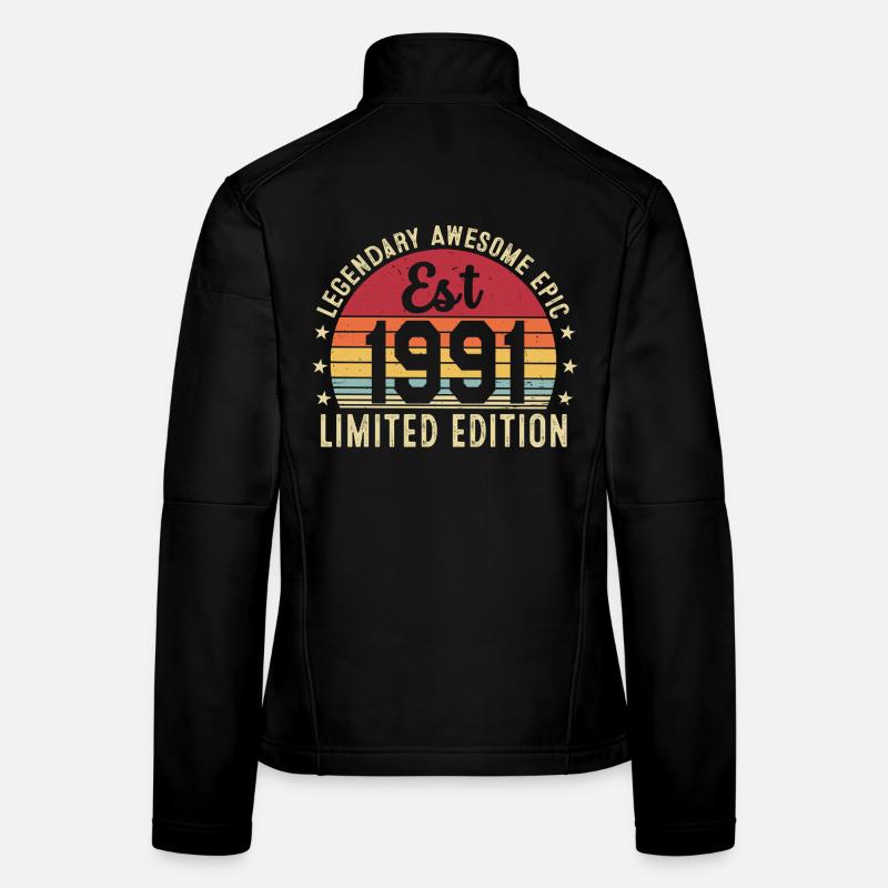 35. Jubiläum – Vintage-Geschenk 1991 Frauen Softshelljacke