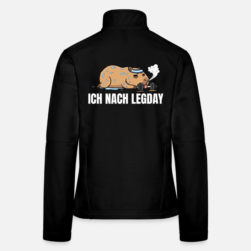 Legday Weight Lifting - Fun Capybara Workout Women's Softshell Jacket