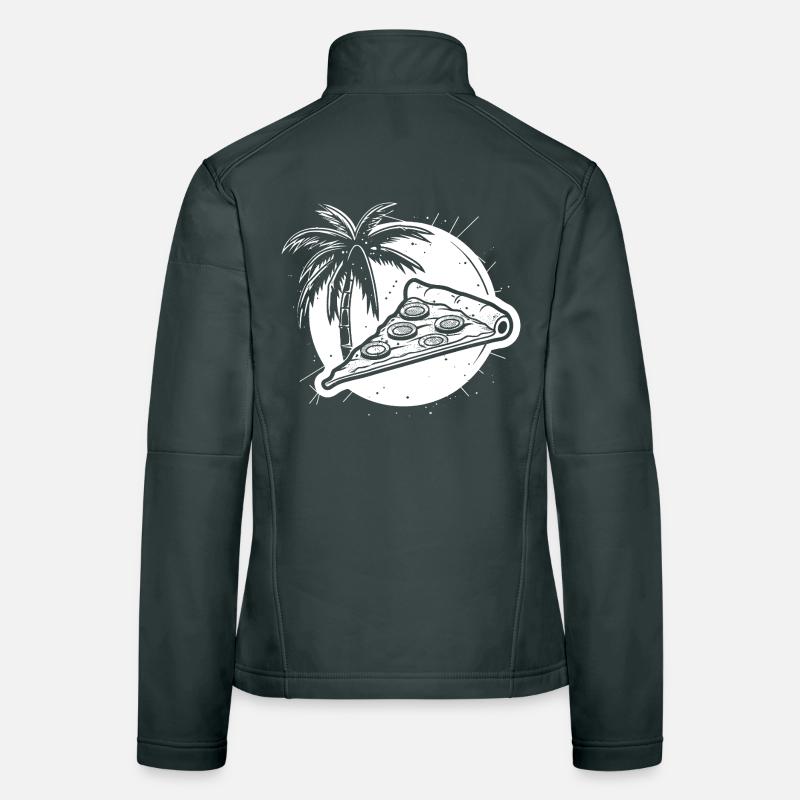 Graphique de pizza Veste en tissu softshell Femme