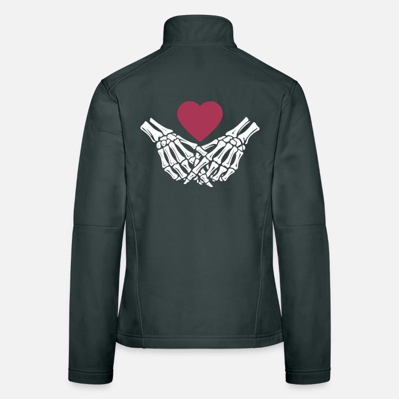 eternal love | Bone Hands | Skeleton | Heart Women's Softshell Jacket