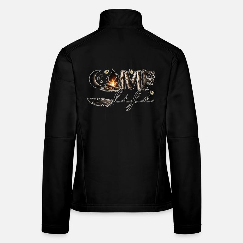 Vie de camp – Feu de camp, nature et liberté Veste en tissu softshell Femme