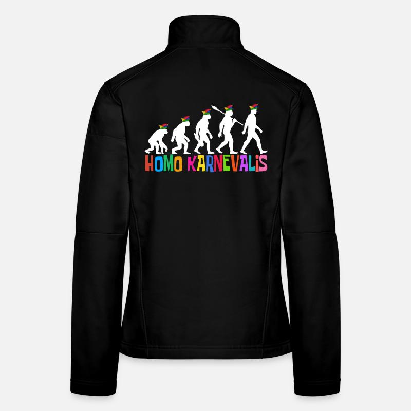 Homo Carnival | Évolution des Fous, Engraissé Veste en tissu softshell Femme