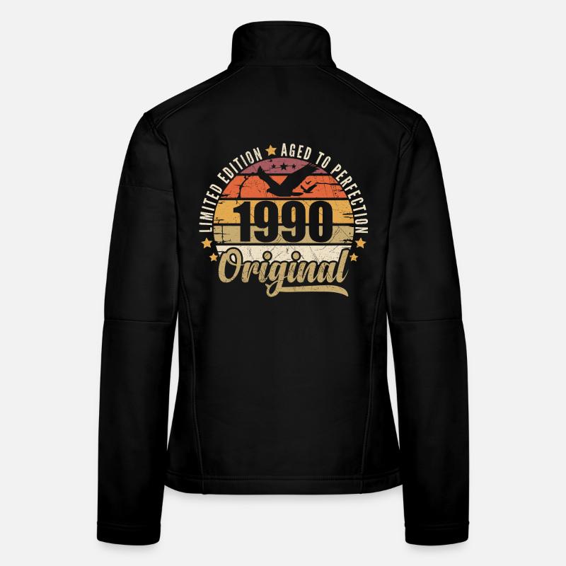 1990 Cadeau d'anniversaire 1990 Original 1990 Veste en tissu softshell Femme