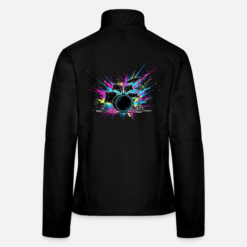Drums colorful Women's Softshell Jacket