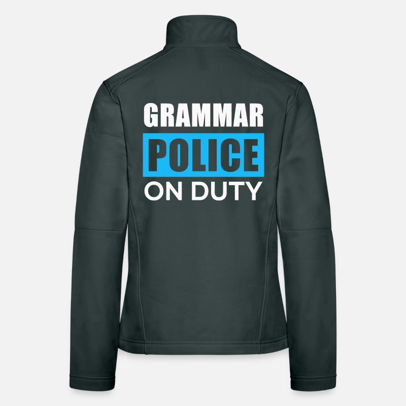 Grammatikpolizei im Einsatz Frauen Softshelljacke