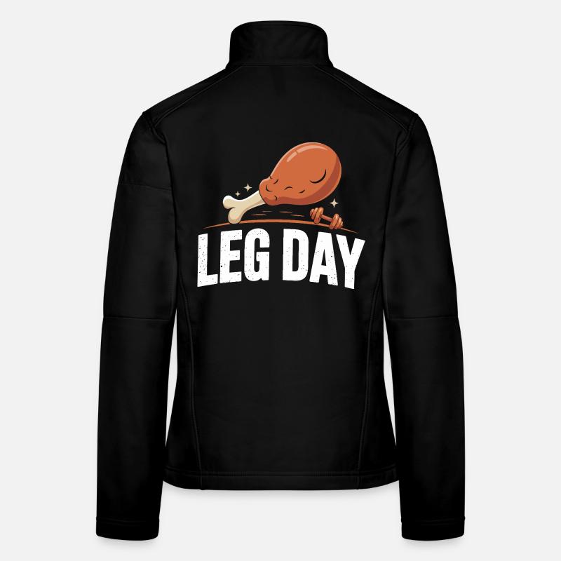 Leg Day Chicken Bone Motif Women's Softshell Jacket