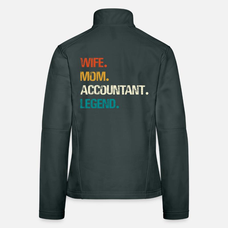 Épouse Mère Comptable Légende Veste en tissu softshell Femme